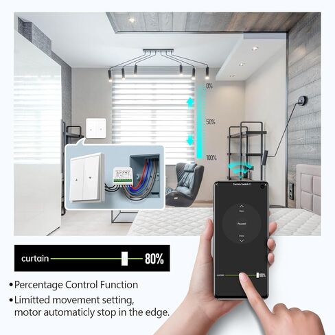 DieseRC WiFi Smart Roller Shutter Controller Module with 433Mhz RF Remote Control, Tuya APP WiFi Control Compatible with Alexa/Google Home APP Control and Manual Switch in Saudi Arabia