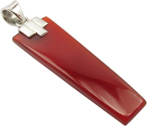 Bijoux Carnelian Pendant 1.9" Sterling Silver in Saudi Arabia