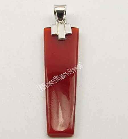 Bijoux Carnelian Pendant 1.9" Sterling Silver in Saudi Arabia