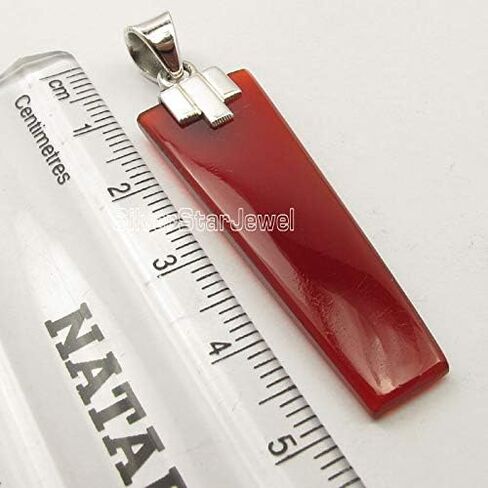 Bijoux Carnelian Pendant 1.9" Sterling Silver in Saudi Arabia