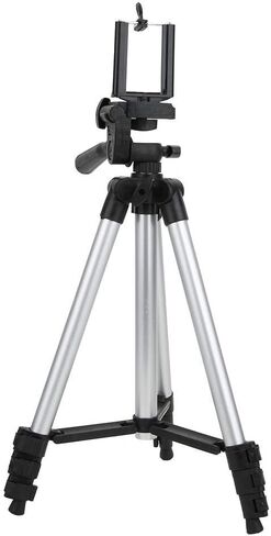 Phone Tripod Stand, Cell Phone Selfie Stick Tripod with Phone Holder, Compact Size Extendable Aluminum Travel Tripod Compatible with Smartphone, Tablet and Camera in Saudi Arabia
