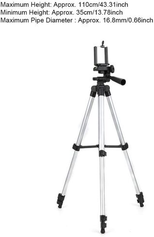 Phone Tripod Stand, Cell Phone Selfie Stick Tripod with Phone Holder, Compact Size Extendable Aluminum Travel Tripod Compatible with Smartphone, Tablet and Camera in Saudi Arabia