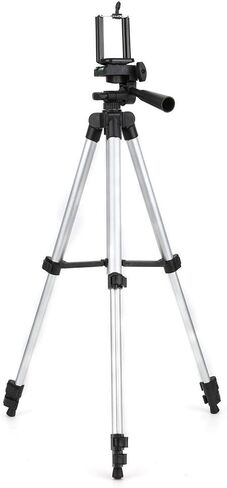 Phone Tripod Stand, Cell Phone Selfie Stick Tripod with Phone Holder, Compact Size Extendable Aluminum Travel Tripod Compatible with Smartphone, Tablet and Camera in Saudi Arabia