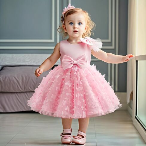 Nileafes Toddler Baby Girls Birthday Tulle Princess Dress Party Tutu Dresses in Saudi Arabia