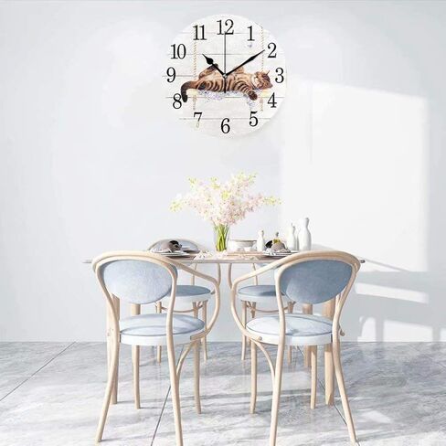 Wamika Wall Clock Pink Flamingo Beach Sea Summer Flowers Silent Non Ticking Round Clocks, Flamingos Birds Ocean Floral Clocks 10 Inch Battery Operated Quartz Quiet Desk Clock for Home Office in Kuwait