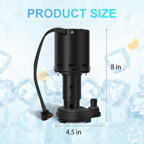 9161076-01 مضخة مياه 115 فولت 1550 دورة في الدقيقة، مضخة مياه بديلة لصانع الثلج GPP-1MH-1P و803338. تناسب موديلات آلات الثلج مثل C20، EC300، ICE0250 والمزيد in Kuwait