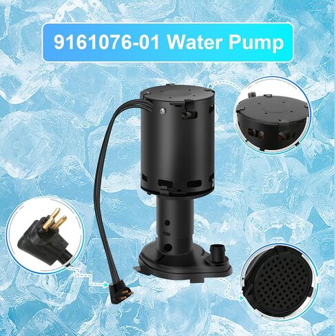 9161076-01 مضخة مياه 115 فولت 1550 دورة في الدقيقة، مضخة مياه بديلة لصانع الثلج GPP-1MH-1P و803338. تناسب موديلات آلات الثلج مثل C20، EC300، ICE0250 والمزيد in Kuwait