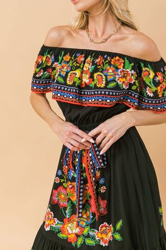 Halter Bohemian Floral Maxi Dress - Tropical Print Ethnic Print Keyhole Sundress in Saudi Arabia