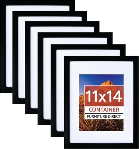 إطارات صور مقاس 20 × 24 مع حصيرة مشطوفة وشماعة تثبيت مدمجة على الحائط، بتنسيقات أفقية ورأسية، أسود، 20 بوصة × 24 بوصة، حزمة واحدة in Kuwait