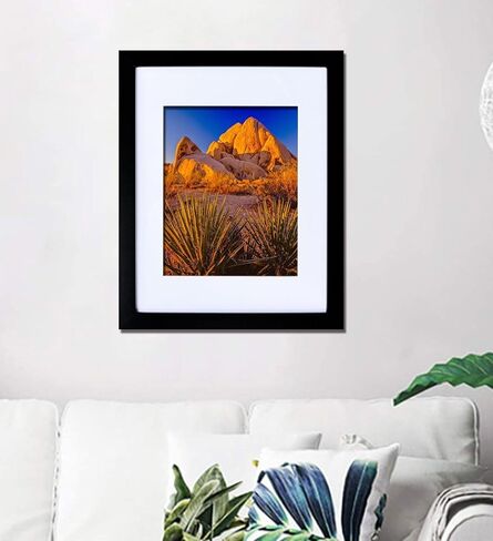 إطارات صور مقاس 20 × 24 مع حصيرة مشطوفة وشماعة تثبيت مدمجة على الحائط، بتنسيقات أفقية ورأسية، أسود، 20 بوصة × 24 بوصة، حزمة واحدة in Kuwait