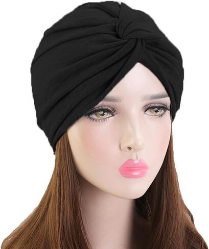 4 قطع غطاء رأس عمامة ممتدة أغطية رأس مطوية ملتوية بألوان متنوعة أغطية شعر قبعة هندية قبعات صغيرة للنساء والفتيات in Kuwait