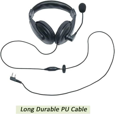 سماعة رأس لاسلكية بخاصية إلغاء الضوضاء مع ميكروفون بوم لـ Kenwood Baofeng UV-5R 5R BF-F8HP BF-888S RT22 RT21 H-777 RT68 RT19 Puxing Quansheng Wouxun راديو ثنائي الاتجاه in Saudi Arabia