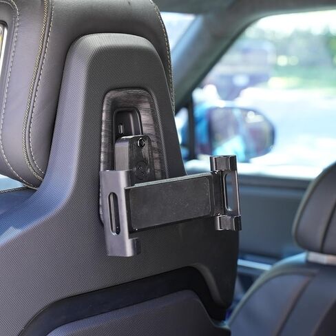 Ball Mount Seat Back Anchor for Rivian R1T & R1S | Fits Behind The Driver or Front Passenger Seat, Made in USA with 17mm Ball Mount and Tablet Clamp in Saudi Arabia