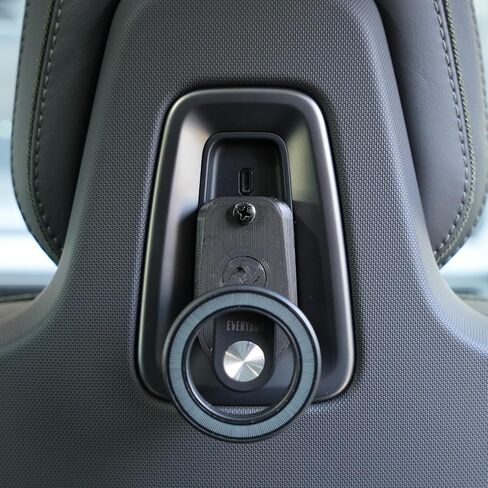 Ball Mount Seat Back Anchor for Rivian R1T & R1S | Fits Behind The Driver or Front Passenger Seat, Made in USA with 17mm Ball Mount and Tablet Clamp in Saudi Arabia