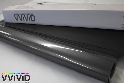 لفافة تغليف السيارة من الفينيل باللون الرمادي الداكن اللامع VVIVID XPO (1 قدم × 5 قدم) in Kuwait