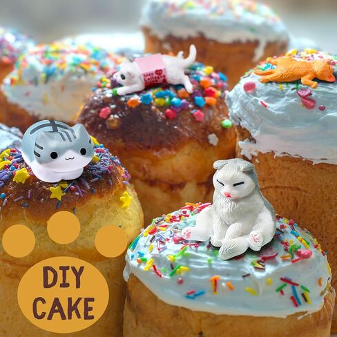 Blulu 16 Pcs Realistic Cat Figurines Toy Lovely Cats Figurines Miniature Cat Figures Toy Set Mini Animals Figurine Ornament for Easter Eggs Cake Toppers Birthday Gift Fairy Home Garden Boys Girls in Saudi Arabia