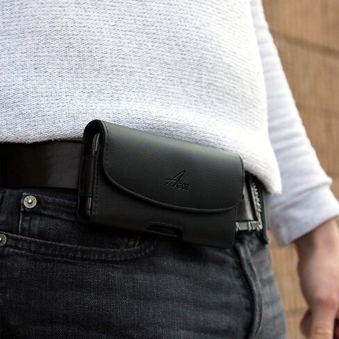 حافظة AGOZ لـ TMobile Revvl 6X PRO 5G، REVVL V+ 5G، TCL Stylus 5G، TCL 30 XE 5G، TCL 30 V 5G، TCL 20 XE، TCL 20S، TCL 10 5G UW، حافظة جلدية مع حلقات مشبك حزام (يناسب الغطاء ) 7.1 بوصة × 3.8 بوصة × 0.6 بوصة in Kuwait