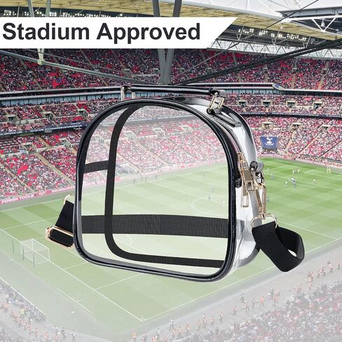 Frienda 2 Pieces Clear Stadium Approved Crossbody Bags for Women Small See Through Purse Concert Handbags for Sports Concerts Events Festivals in Saudi Arabia