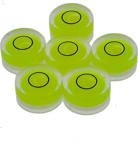 Circular Bubble Spirit Level BY GFNT for Tripod, Phonograph, Turntable Etc 6PCS (8x5.5mm green) in Saudi Arabia