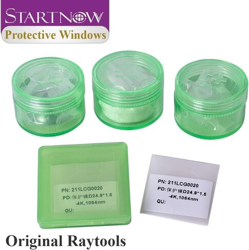 عدسة Raytools الأصلية الواقية من الليزر مقاس 37 × 7 مم للحماية البصرية بالليزر 27.9 * 4.1 0-6KW قطع غيار رأس القطع بالليزر (10 قطع، 27.9 × 4.1) in Saudi Arabia