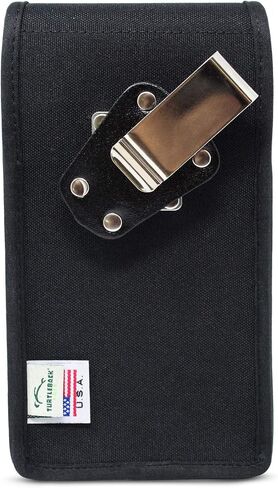 حافظة Turtleback مصنوعة من أجل Note 20 Ultra تناسب مع OB Defender أو حافظات ضخمة، حقيبة عمودية من النايلون الأسود مع مشبك حزام معدني دوار عالي التحمل، صنع في الولايات المتحدة الأمريكية in Kuwait