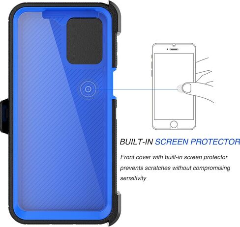Tekcoo Case for Motorola Moto G 5G | 2023 Only | XT2313 with [Built-in Screen Protector] Secure Holster Locking Belt Clip [Military Grade 12FT Drop Tested] Full Body Carrying Kickstand Cover [Orange] in Kuwait