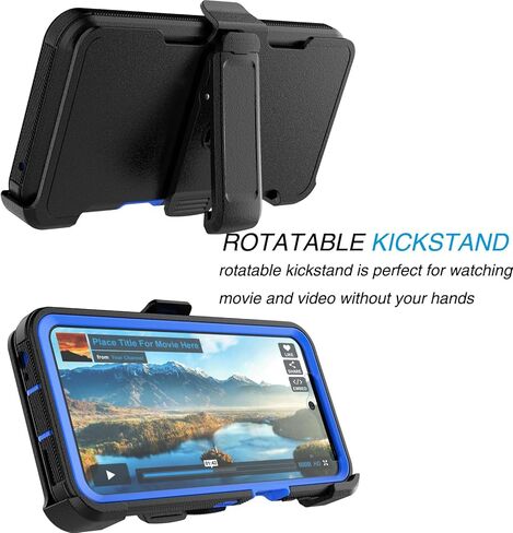 Tekcoo Case for Motorola Moto G 5G | 2023 Only | XT2313 with [Built-in Screen Protector] Secure Holster Locking Belt Clip [Military Grade 12FT Drop Tested] Full Body Carrying Kickstand Cover [Orange] in Kuwait