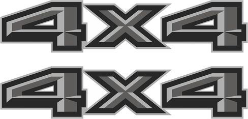 Gold Hook 4x4 Decals for Trucks Ford f150, Bedside Off Road Replacement Stickers, Pair, Premium Series (Black/Metallic Finish) in Saudi Arabia