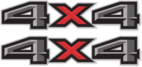 Gold Hook 4x4 Decals for Trucks Ford f150, Bedside Off Road Replacement Stickers, Pair, Premium Series (Black/Metallic Finish) in Saudi Arabia