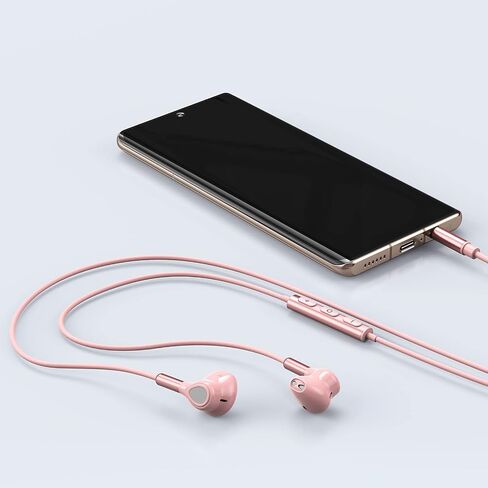 Headphones Wired, In-Ear Wired Earphones Earbuds, Half in Ear Headphones 3.5mm Jack, Wired Headphones with Microphone and Volume Control for iPhone, Samsung, Android, iPad,MP3,Most 3.5mm Audio Devices in Saudi Arabia