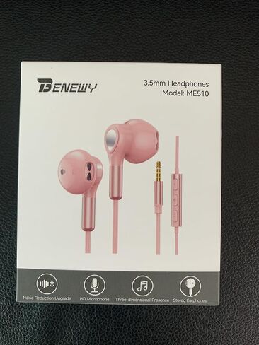 Headphones Wired, In-Ear Wired Earphones Earbuds, Half in Ear Headphones 3.5mm Jack, Wired Headphones with Microphone and Volume Control for iPhone, Samsung, Android, iPad,MP3,Most 3.5mm Audio Devices in Saudi Arabia