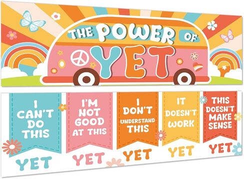 Eucalyptus Growth Mindset Posters Greenery Bulletin Board Decorations The Power of Yet Banner Eucalyptus Greenery Themed Classroom Decor Plant Mindset Chats for Preschool Elementary Wall Decor in Kuwait