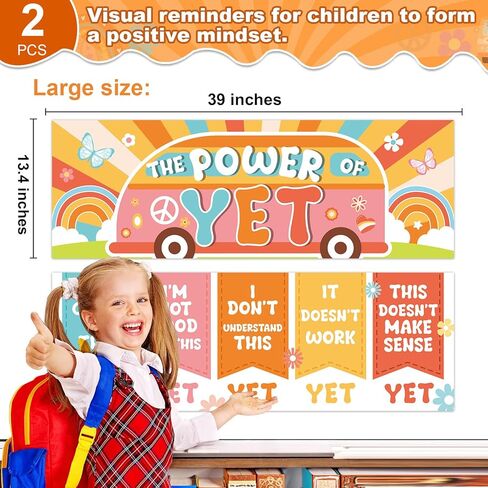 Eucalyptus Growth Mindset Posters Greenery Bulletin Board Decorations The Power of Yet Banner Eucalyptus Greenery Themed Classroom Decor Plant Mindset Chats for Preschool Elementary Wall Decor in Kuwait