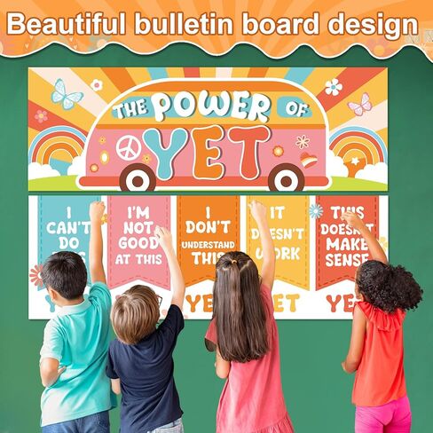 Eucalyptus Growth Mindset Posters Greenery Bulletin Board Decorations The Power of Yet Banner Eucalyptus Greenery Themed Classroom Decor Plant Mindset Chats for Preschool Elementary Wall Decor in Kuwait