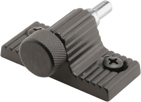 Prime-Line U 9849 Zamak Twist-In Sliding Door Lock for Patio Sliding Door Systems and Horizontal Sliding Windows, 1-9/16 Inch Hole Spacing, Black, Set of 1 in Saudi Arabia