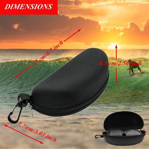 4 Pack Swim Goggle Cases, Protective Hardcover Carrying Bags with Clip for Swimming Goggles Eyeglasses Sunglasses in Kuwait