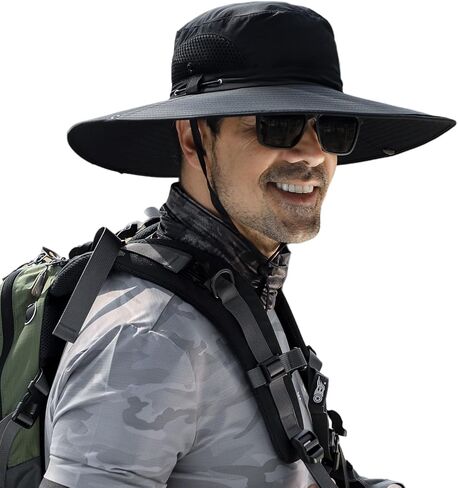 HUAMULAN Summer Sun Hat for Men Women Wide Brim Fishing Hats UV Protection in Saudi Arabia