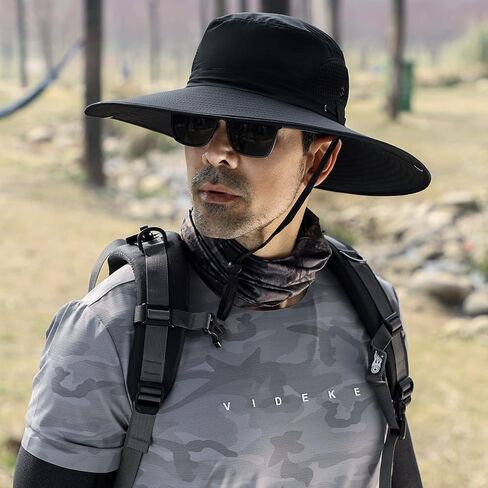 HUAMULAN Summer Sun Hat for Men Women Wide Brim Fishing Hats UV Protection in Saudi Arabia