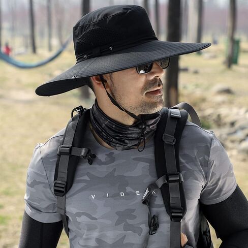 HUAMULAN Summer Sun Hat for Men Women Wide Brim Fishing Hats UV Protection in Saudi Arabia