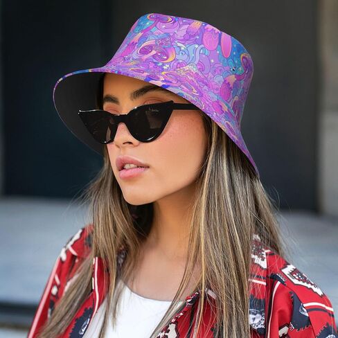 Vintage Lemon Cool Bucket Hat Beach Sun Hat Beach Fishing Hat for Men Women in Saudi Arabia