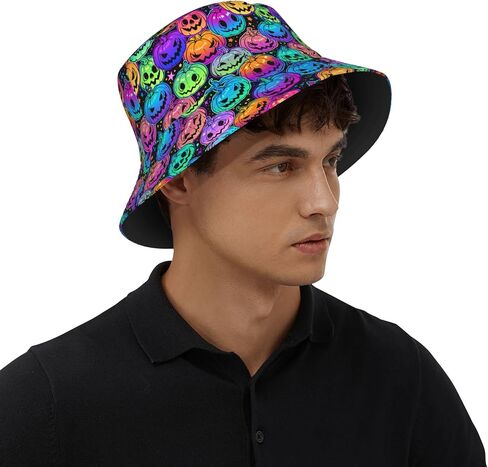 Vintage Lemon Cool Bucket Hat Beach Sun Hat Beach Fishing Hat for Men Women in Saudi Arabia