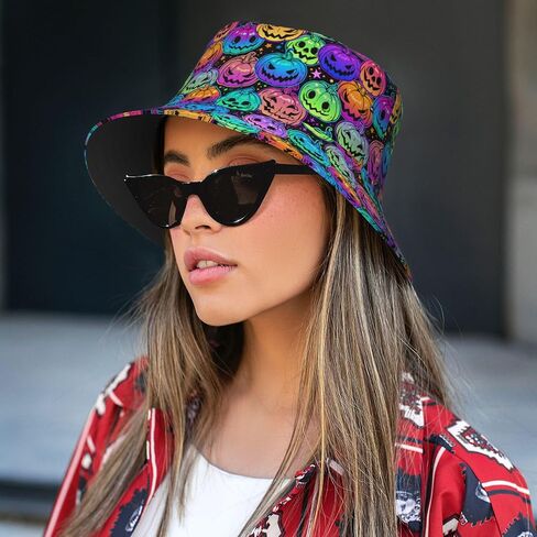 Vintage Lemon Cool Bucket Hat Beach Sun Hat Beach Fishing Hat for Men Women in Saudi Arabia