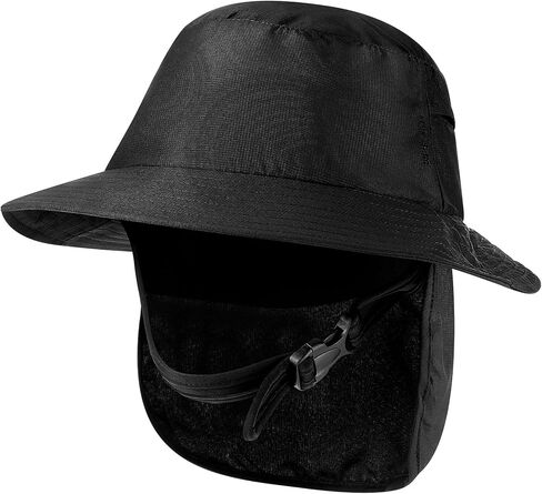 قبعة دلو لركوب الأمواج للنساء والرجال، قبعات صيفية سريعة الجفاف لركوب الأمواج مع وشاح للرقبة قابل للفصل وحزام ذقن قابل للتعديل in Kuwait