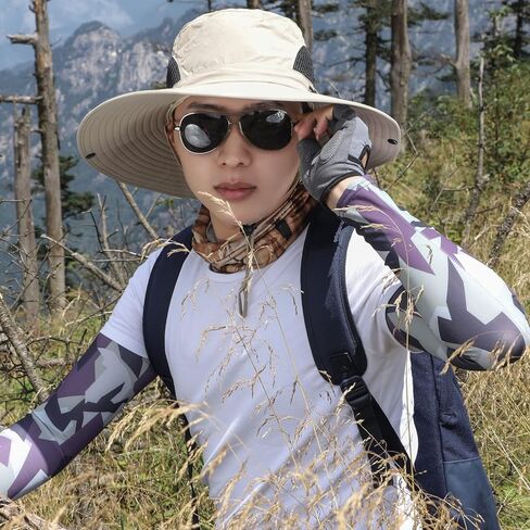 قبعة الشمس للرجال والنساء ذات حافة واسعة، قبعة دلو للحماية من الأشعة فوق البنفسجية وطاردة للماء، قبعة جيدة التهوية لصيد الأسماك والمشي لمسافات طويلة والحديقة والشاطئ in Kuwait