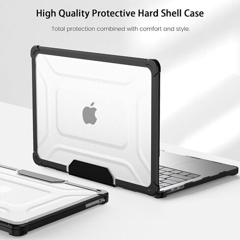 Teryeefi [Heavy Duty Fold Kickstand] Case for 2022 2024 MacBook Air 13.6 Inch M3 M2 A2681 A3113 Model, 5in1 Shockproof Protective Hard Shell with Keyboard Cover, Rose in Saudi Arabia
