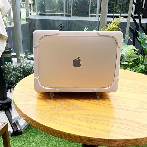 تصميم مسند Teryeefi لجهاز MacBook Air 13.6 بوصة، إصدار 2022، شريحة M2 A2681 مع معرف اللمس وشبكية العين، غطاء صلب واقٍ شديد التحمل مقاوم للصدمات + غطاء لوحة مفاتيح + محول OTG، XKK-أسود in Kuwait