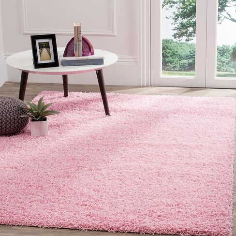 سجادة SAFAVIEH Athens Shag Collection - 10.16 سم × 15.24 سم، إسفنج البحر، سمك 1.5 بوصة مثالي لمناطق المرور العالية في المدخل، وغرفة المعيشة، وغرفة النوم (SGA119D) in Saudi Arabia