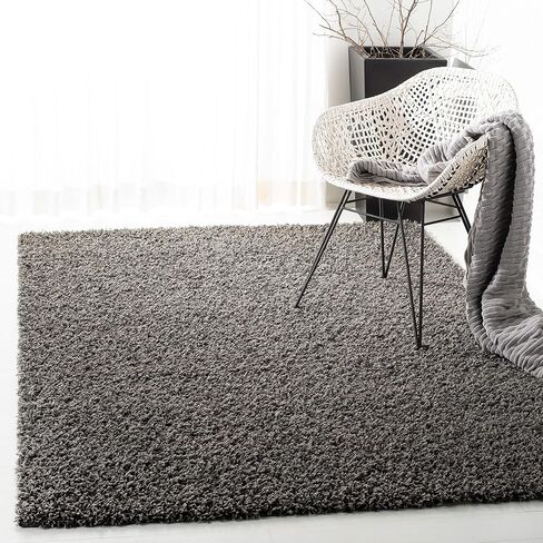 سجادة SAFAVIEH Athens Shag Collection - 10.16 سم × 15.24 سم، إسفنج البحر، سمك 1.5 بوصة مثالي لمناطق المرور العالية في المدخل، وغرفة المعيشة، وغرفة النوم (SGA119D) in Saudi Arabia