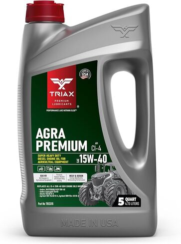 TRIAX Agra Premium 15W-40 - Super Heavy Duty Diesel Oil for Agricultural Equipment (5 Quart) in Saudi Arabia