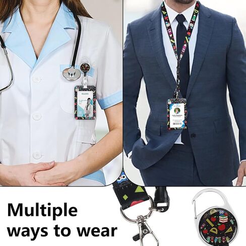 Cute Black Butterfly Lanyards Detachable for Id Badges, Black Retractable ID Badge Holder, Fashionable Badge Reel Heavy Duty with 360 Degrees Rotate Carabiner Clip, Nurse Teacher Office Gifts in Saudi Arabia
